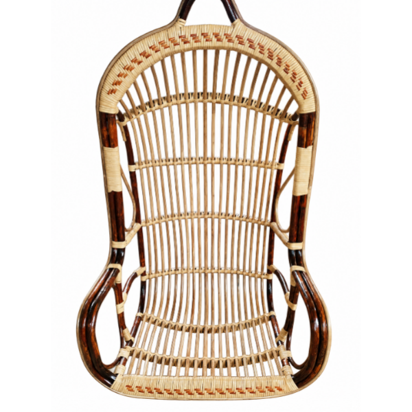 Hanging Rattan Swing on pure white
