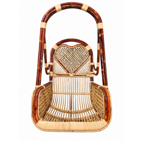 Heart-lattice hanging Rattan Swing