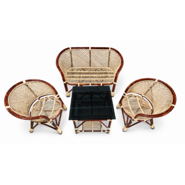 Rattan Sofa set with Square Teepa